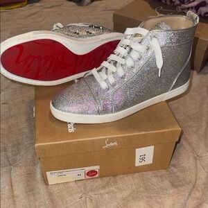 Christian Louboutin Glitter High-Top Sneakers
